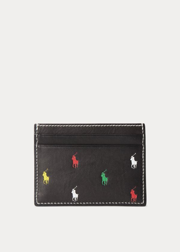 Women's Polo Ralph Lauren Leather Pony Card Holder | 274180YPI